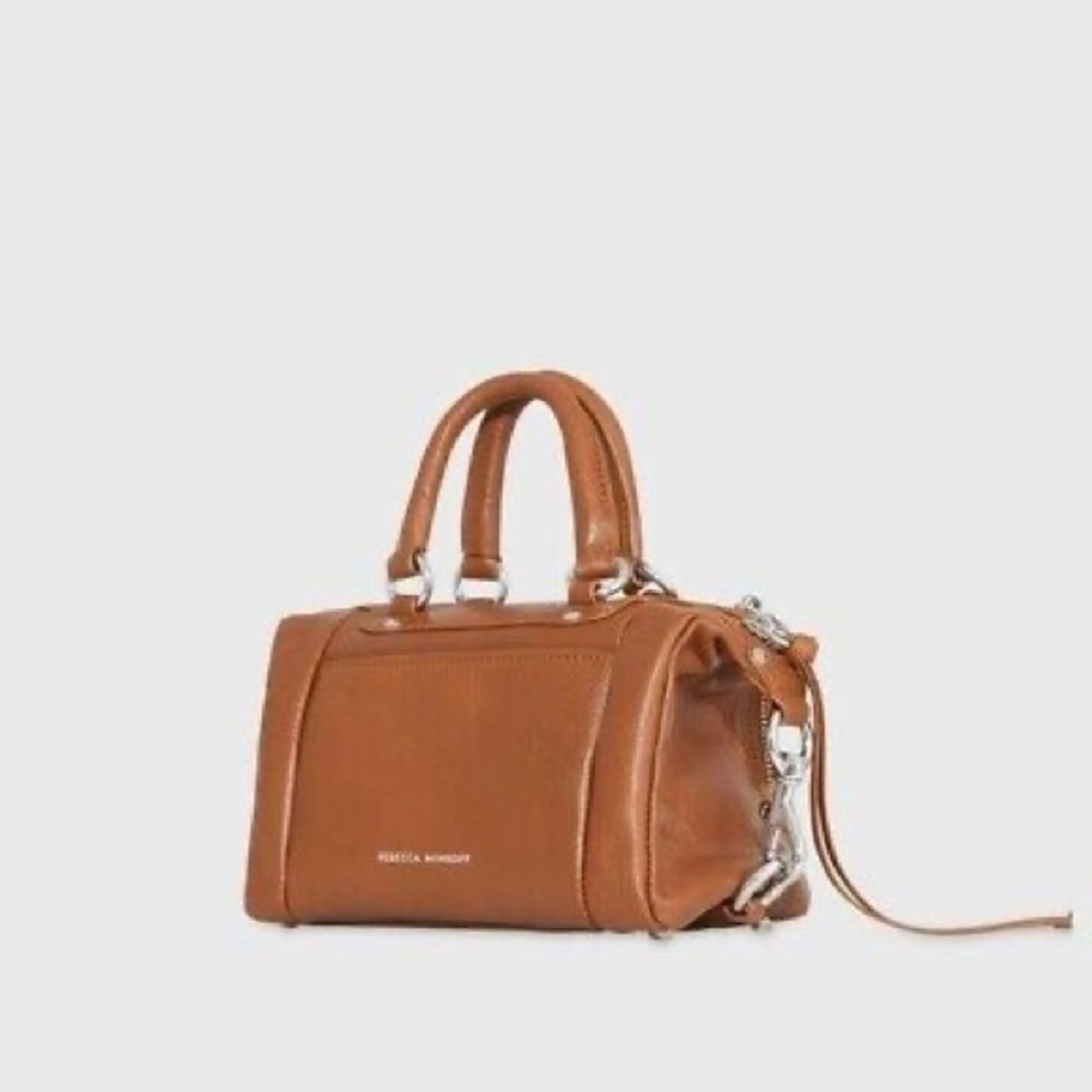 Rebecca Minkoff Caramel 100% Genuine Leather Handbag/Crossbody Satchel - Picture 6 of 9